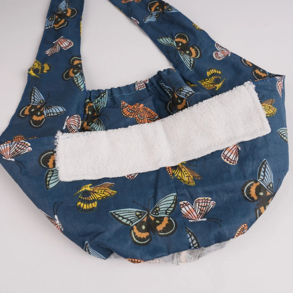 Navy Butterfly Tie Back Scrub Cap