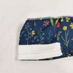 Navy Botanical Ponytail Scrub Cap