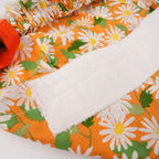 Orange Daisy Ponytail Scrub Cap