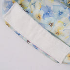 Pastel Blue Floral Ponytail Scrub Cap