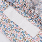 Pink Blue Flowers Ponytail Scrub Cap