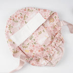 Pink Bunny Floral Ponytail Scrub Cap