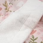 Pink Bunny Floral Ponytail Scrub Cap