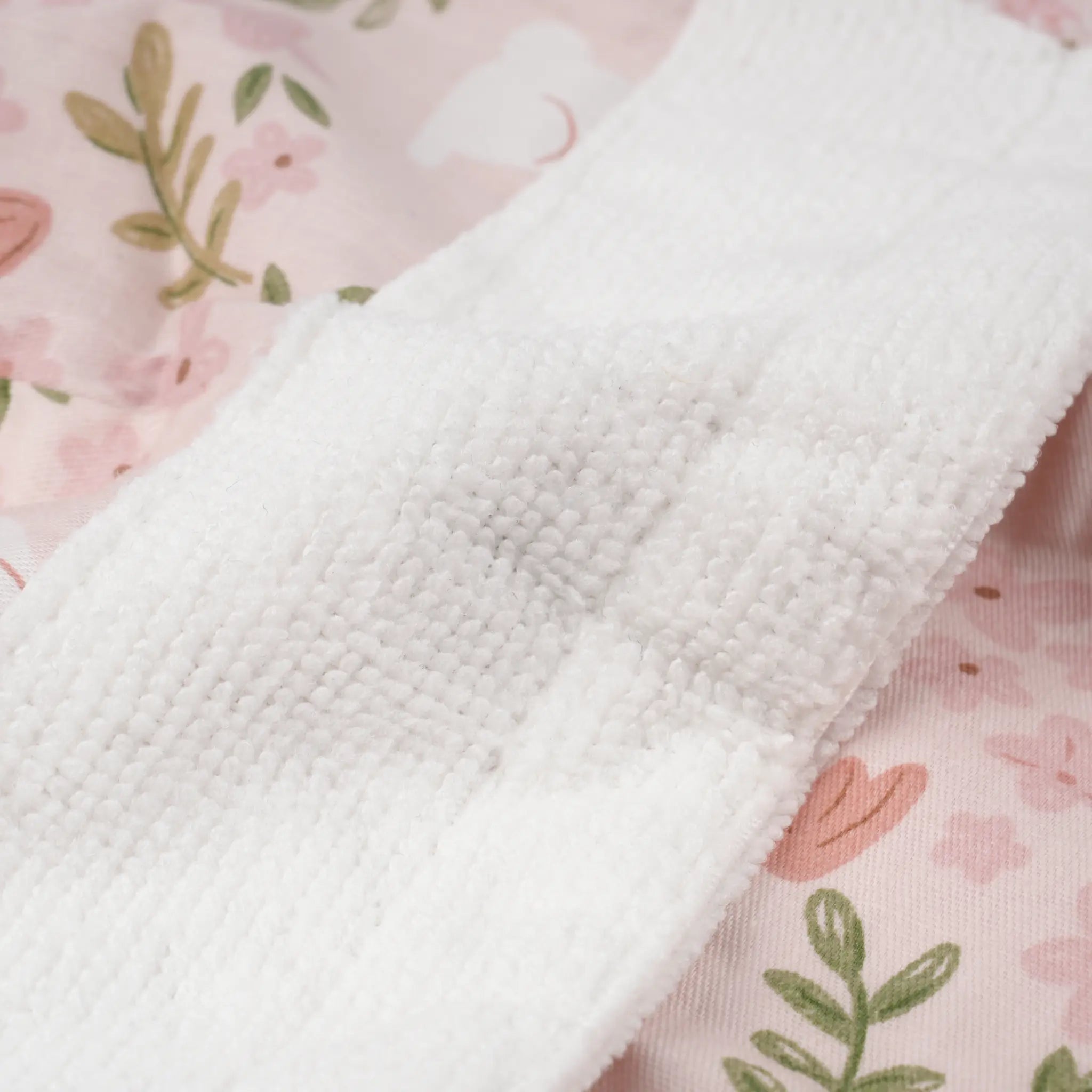 Pink Bunny Floral Ponytail Scrub Cap