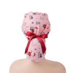 Pink Santa Ponytail Scrub Cap
