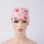 Pink Santa Ponytail Scrub Cap