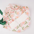Pink Floral Ponytail Scrub Cap