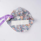 Purple Floral & Puppy Ponytail Scrub Cap