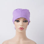 Solid Purple Ponytail Scrub Cap
