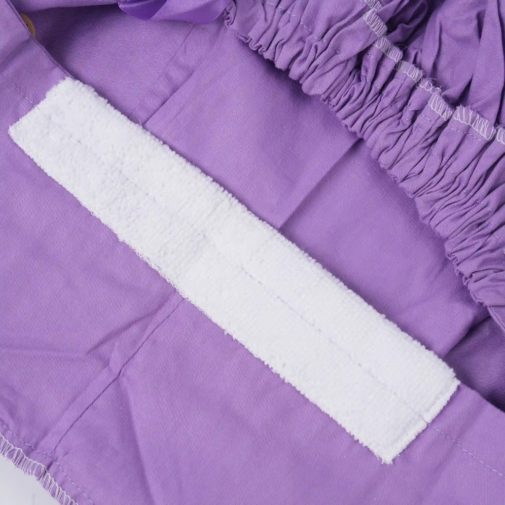 Solid Purple Ponytail Scrub Cap