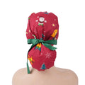 Red Santa Claus Ponytail Scrub Cap