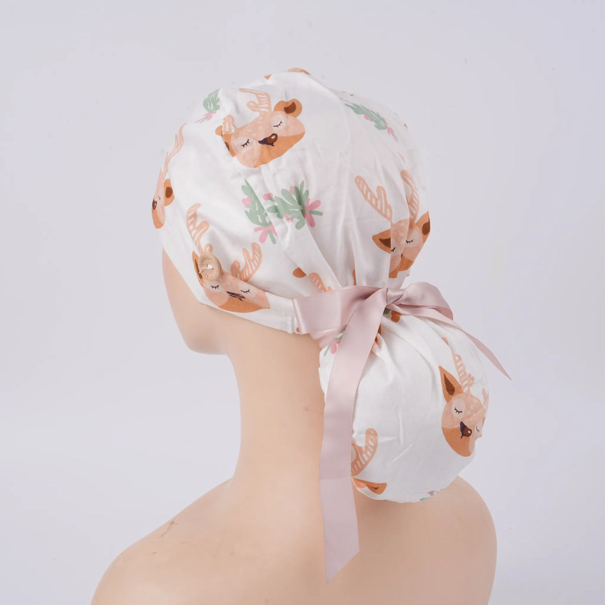 Reindeer Ponytail Scrub Cap