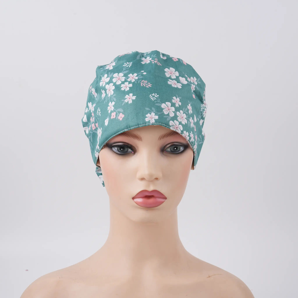 Sakura Tie Back Scrub Cap