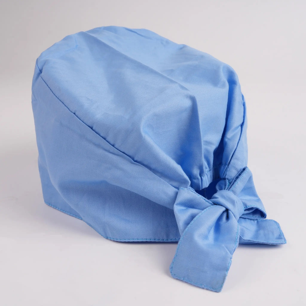 Sky Blue Tie Back Scrub Cap