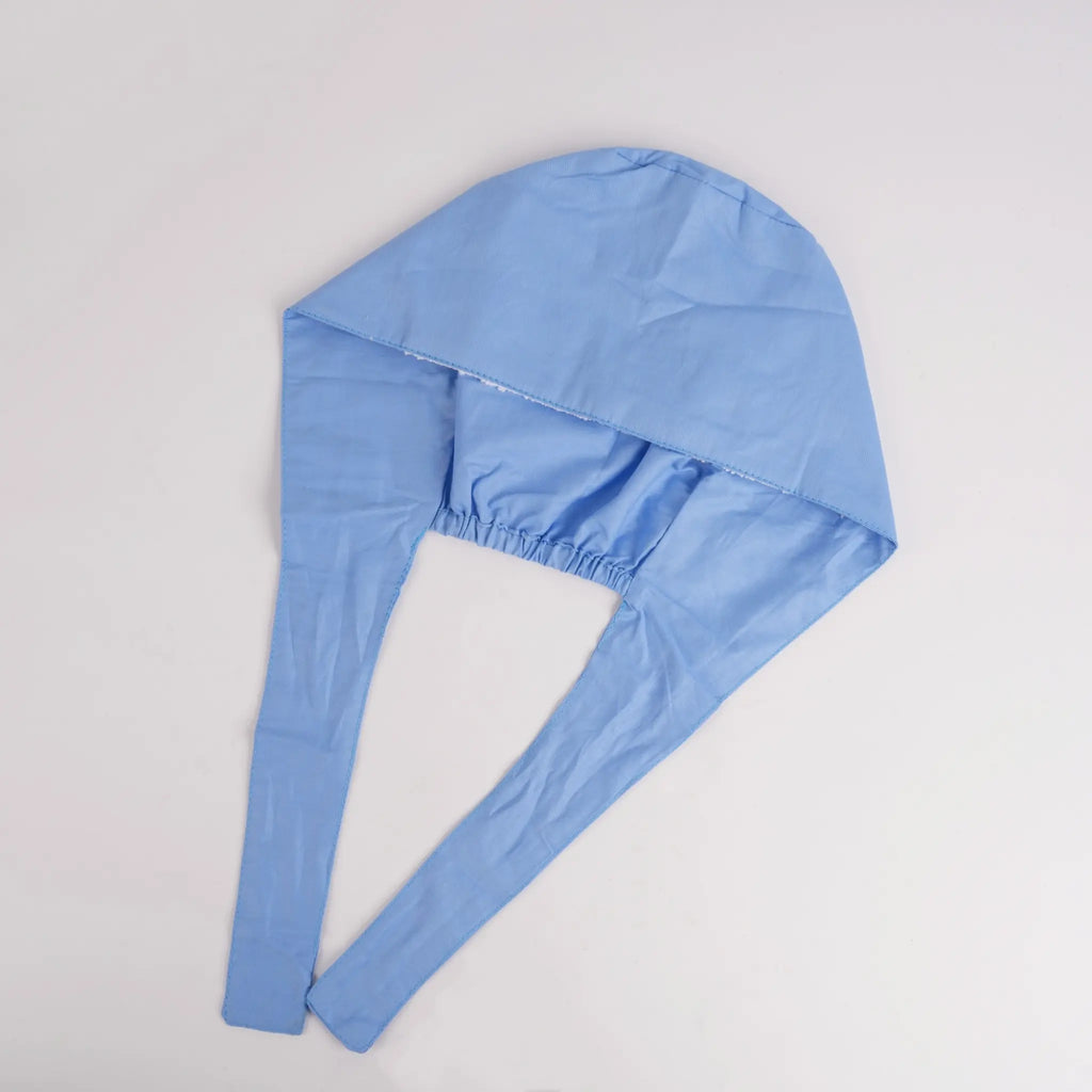 Sky Blue Tie Back Scrub Cap