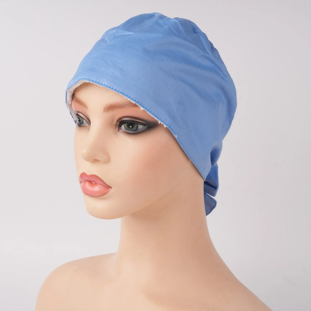 Sky Blue Tie Back Scrub Cap
