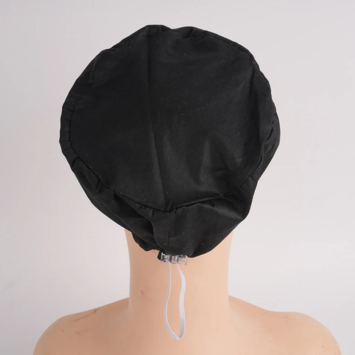 Solid Black Euro Scrub Cap