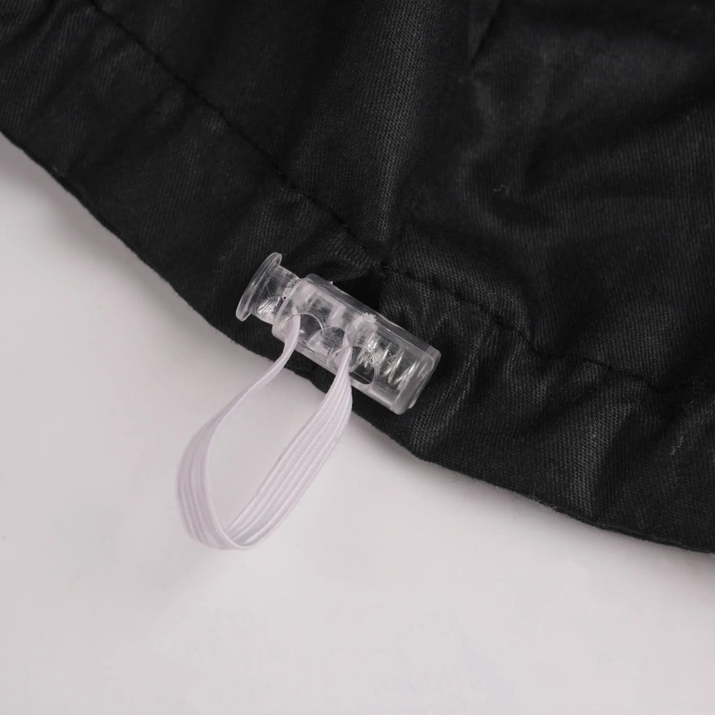 Solid Black Euro Scrub Cap