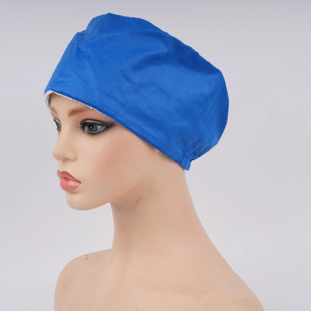 Solid Blue Euro Scrub Cap