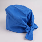 Solid Blue Tie Back Scrub Cap