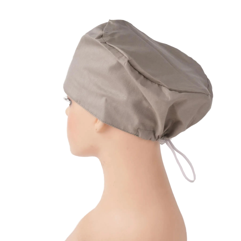 Solid Gray Euro Scrub Cap