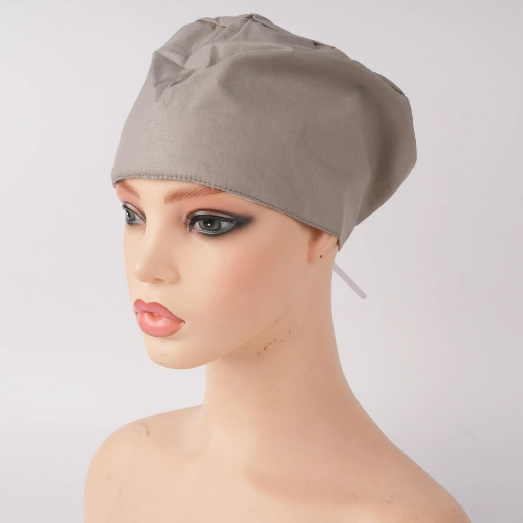 Solid Gray Euro Scrub Cap