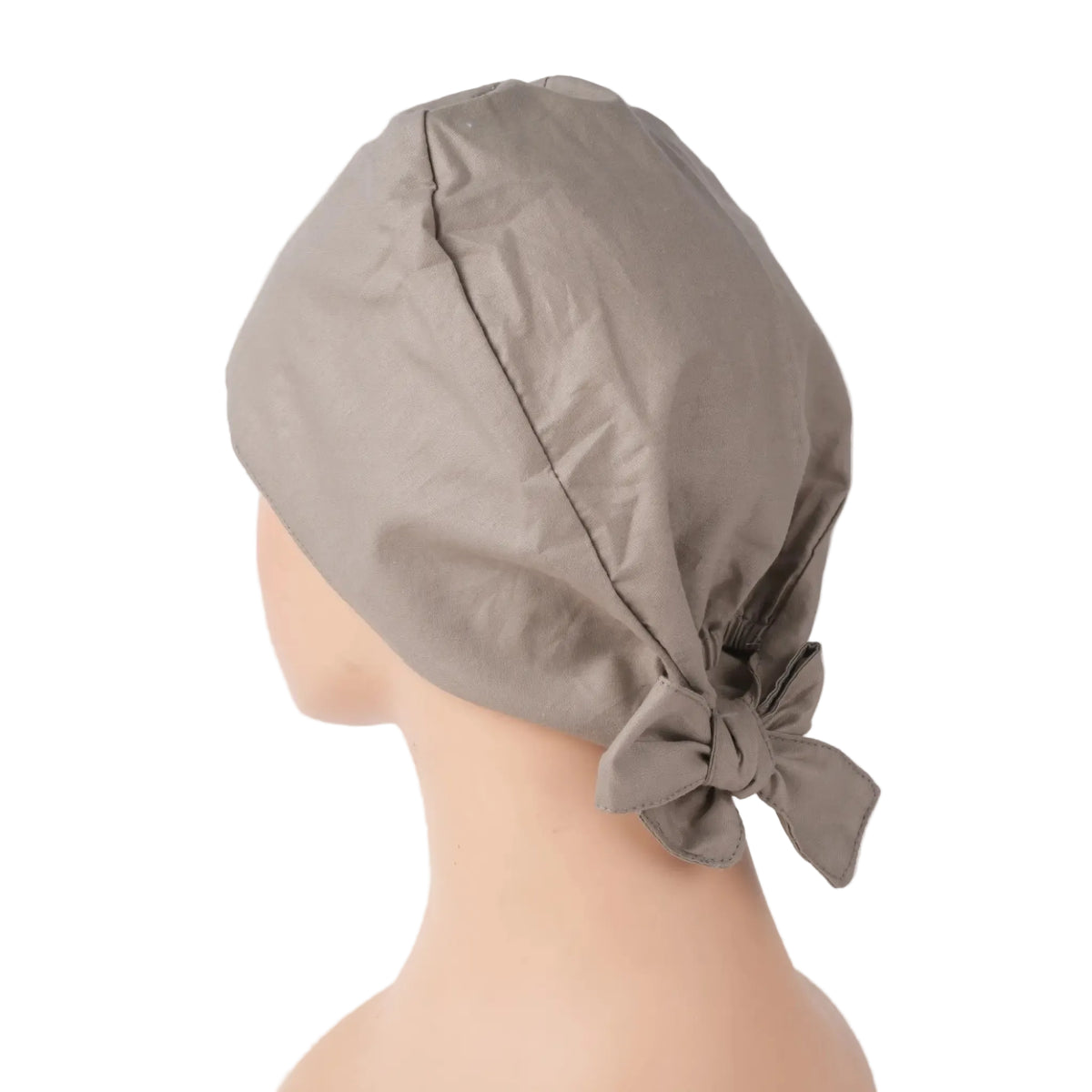 Solid Gray Tie Back Scrub Cap