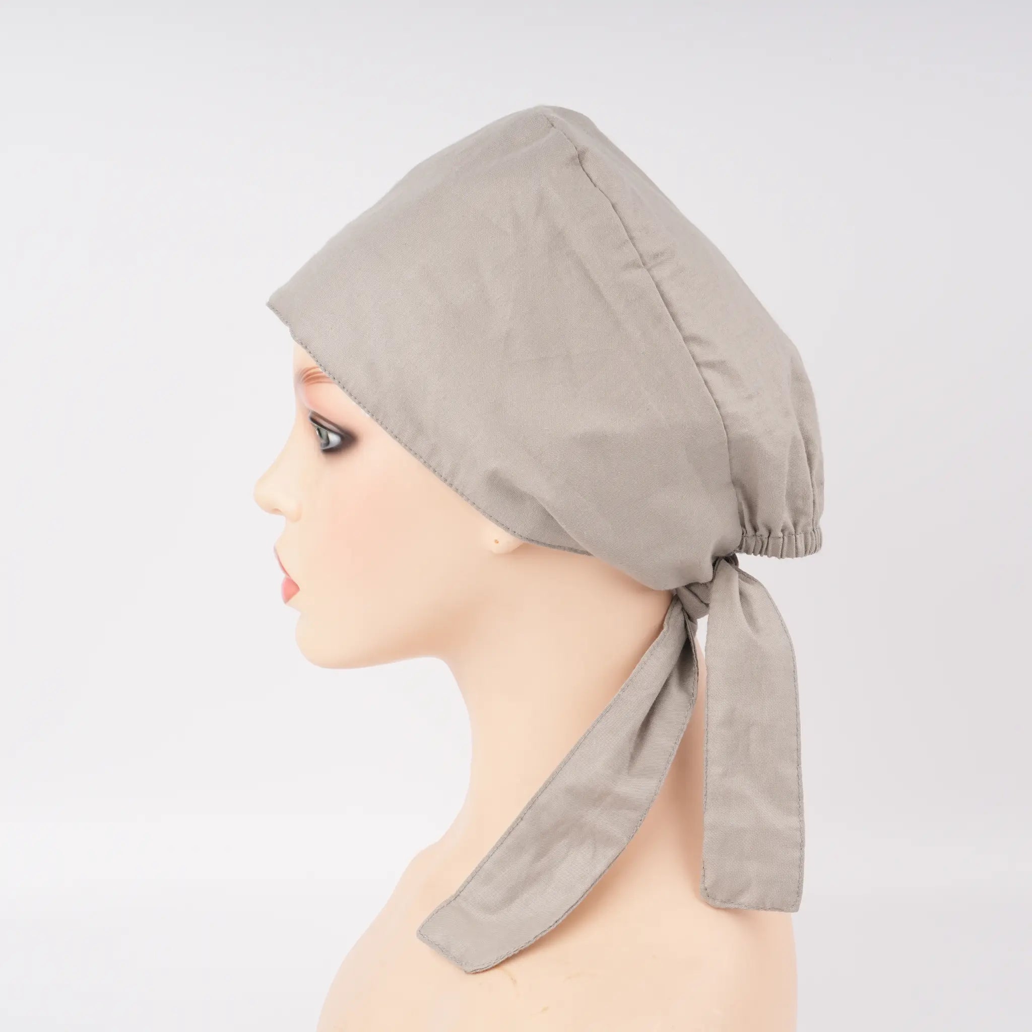 Solid Color Tie Back Scrub Cap