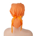 Solid Orange Ponytail Scrub Cap