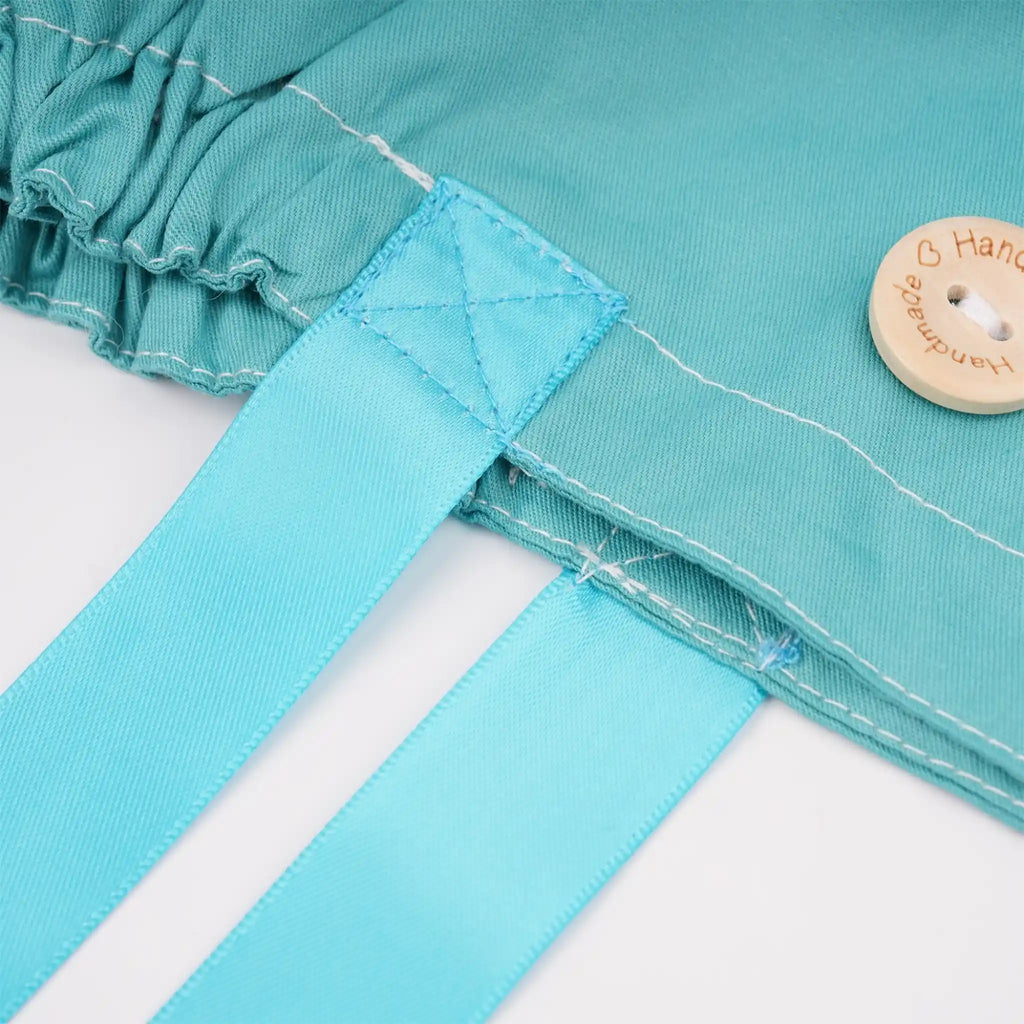 Solid Teal Ponytail Scrub Cap