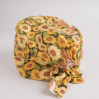 Sunflower Tie Back Scrub Cap