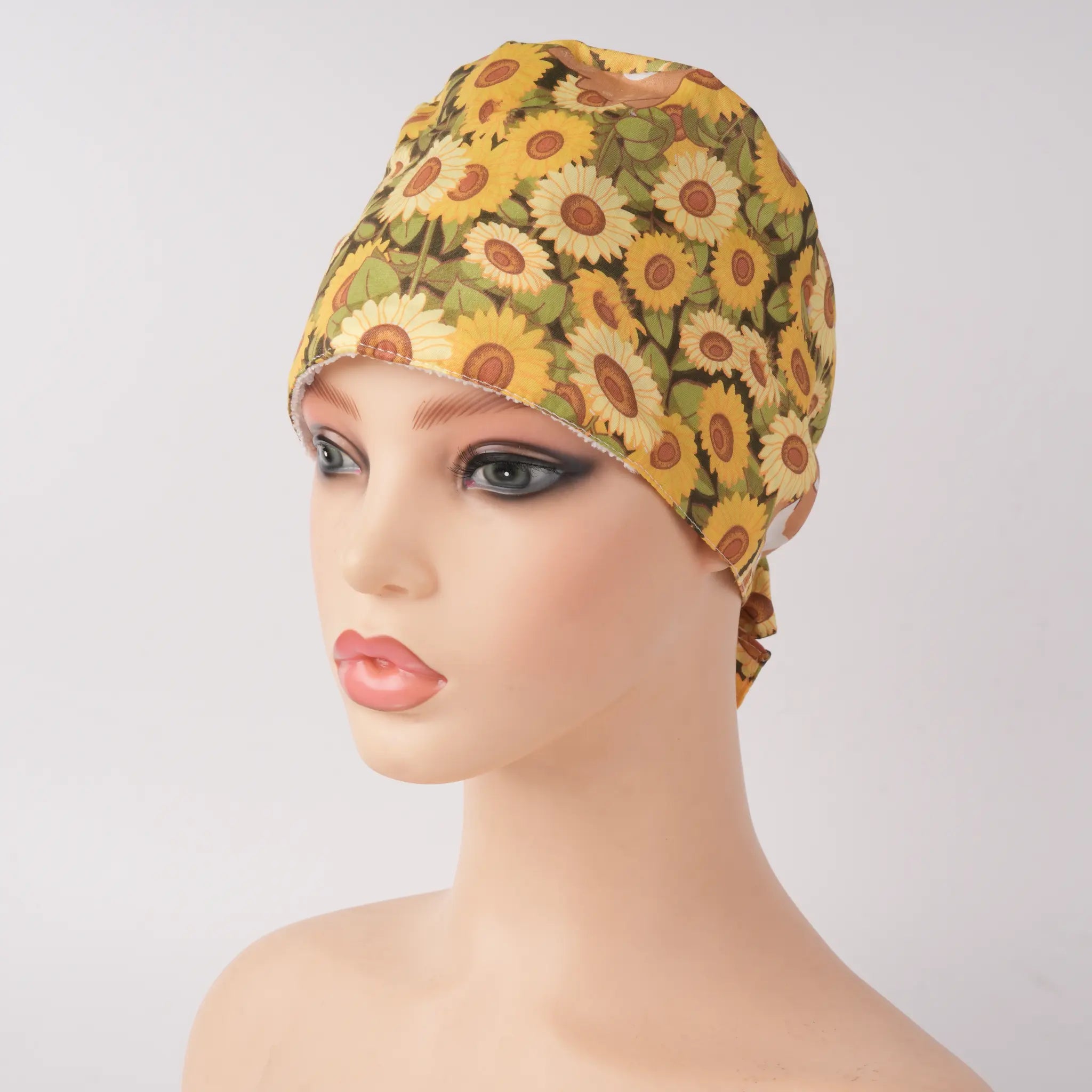 Sunflower Tie Back Scrub Cap