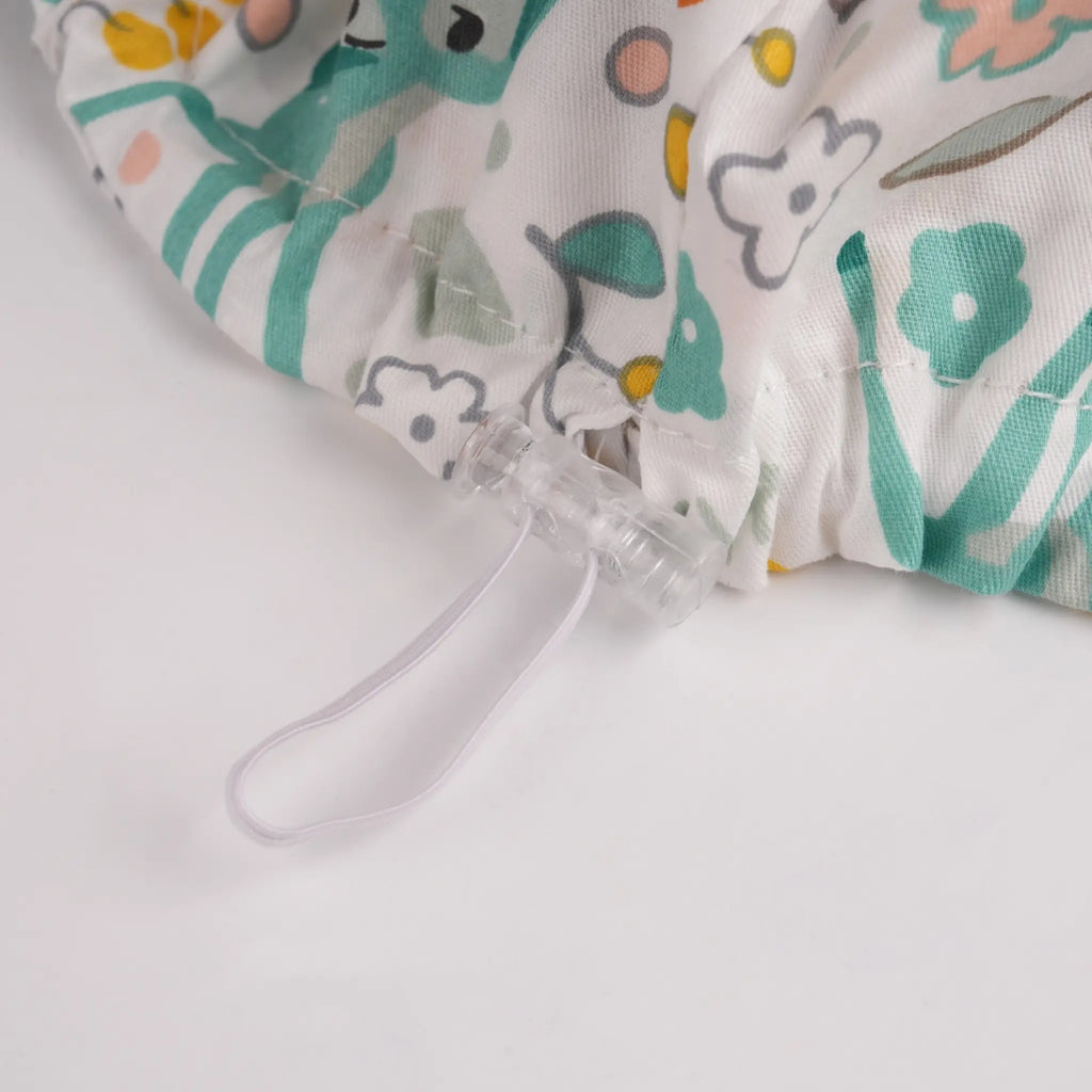 Sika Deer & Flowers Euro Scrub Cap