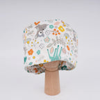 Sika Deer & Flowers Euro Scrub Cap