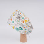Sika Deer & Flowers Euro Scrub Cap