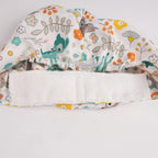 Sika Deer & Flowers Euro Scrub Cap