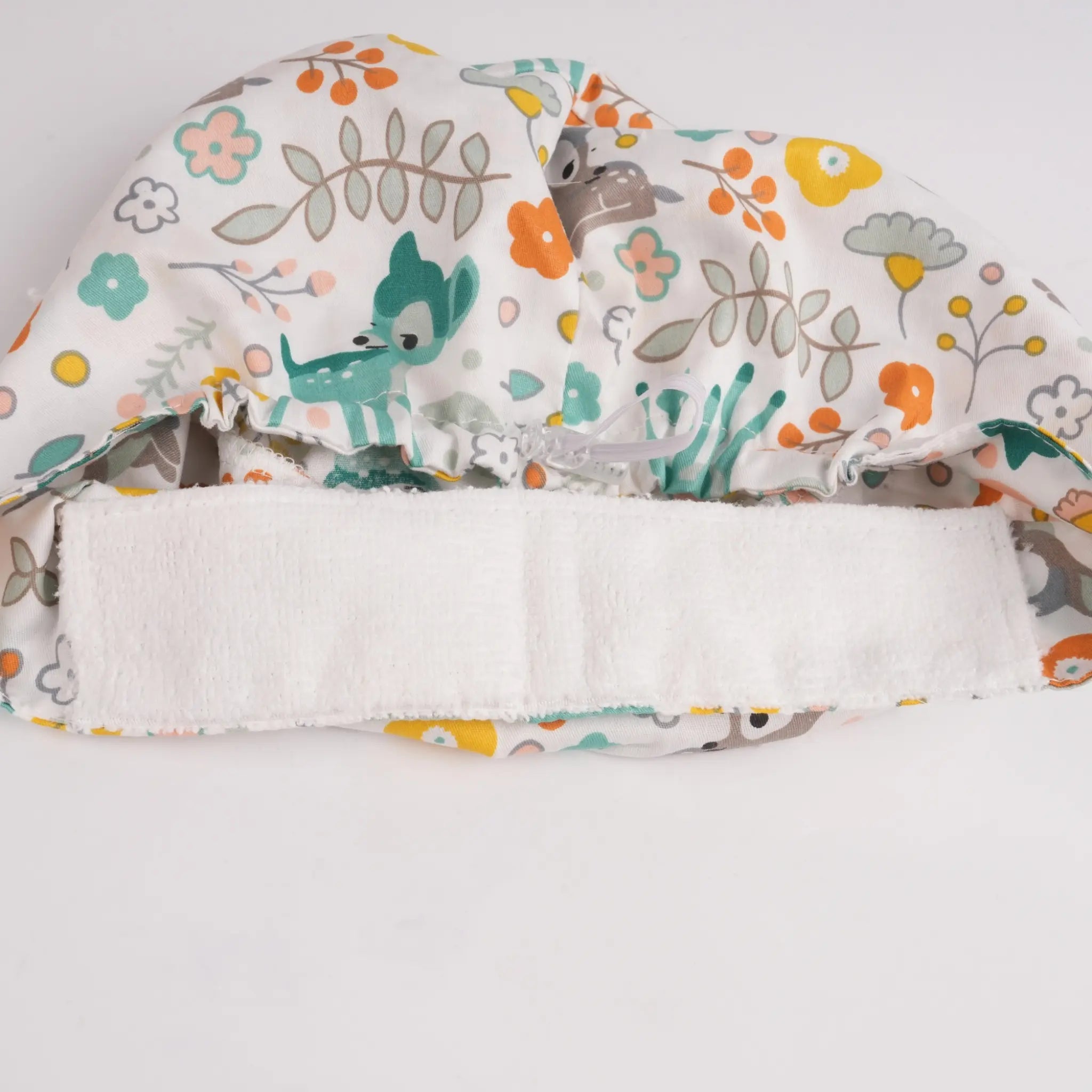 Sika Deer & Flowers Euro Scrub Cap