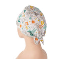 Sika Deer & Flowers Tie Back Scrub Cap