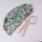 Tropical Flowers Ponytail Scrub Cap