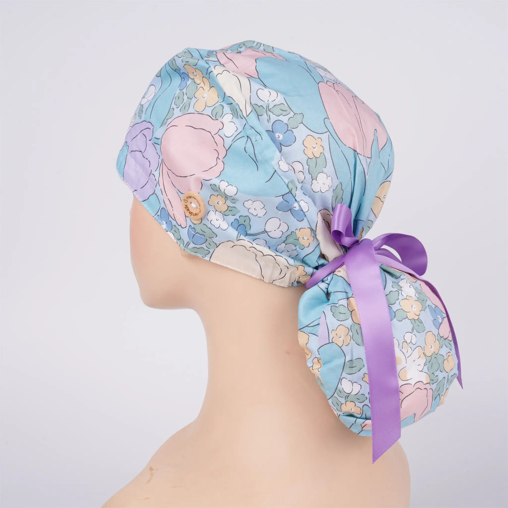 Tulip Ponytail Scrub Cap