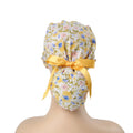 Watercolor Sunflower Ponytail Scrub Cap