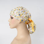 Watercolor Sunflower Ponytail Scrub Cap