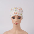 Watercolor Wildflower Ponytail Scrub Cap