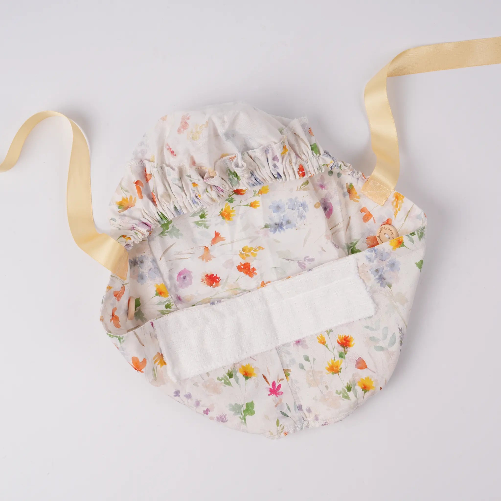 Watercolor Wildflower Ponytail Scrub Cap
