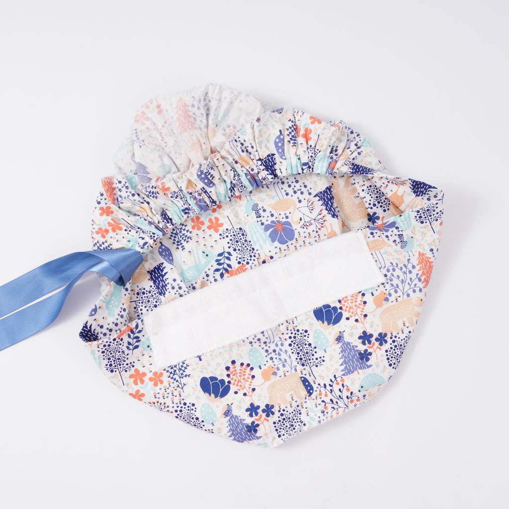 Blue Woodland Ponytail Scrub Cap
