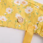 Yellow Daisy Ponytail Scrub Cap