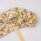 Yellow Floral Ponytail Scrub Cap